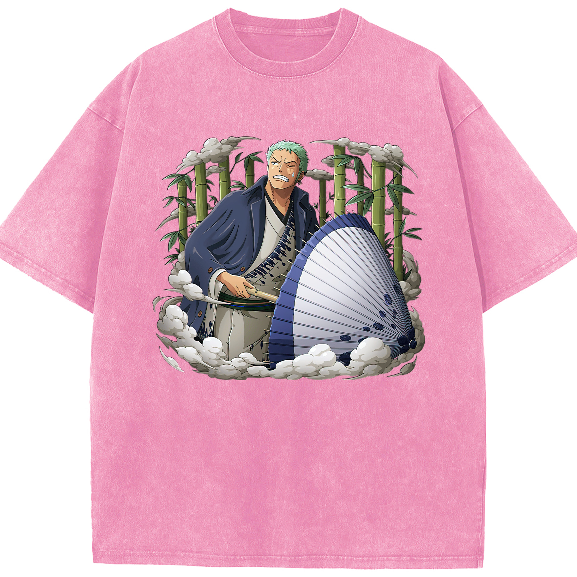 ワンピース ロロノア・ゾロ ONE PIECE Roronoa Zoro 綿100% ヴィンテージ風 半袖Tシャツ（フロントプリント）
